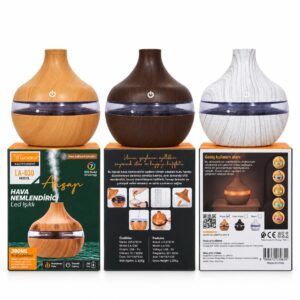 Lucatech LA-030 Ahşap Led Işıklı Hava Nemlendirici - 3 renk